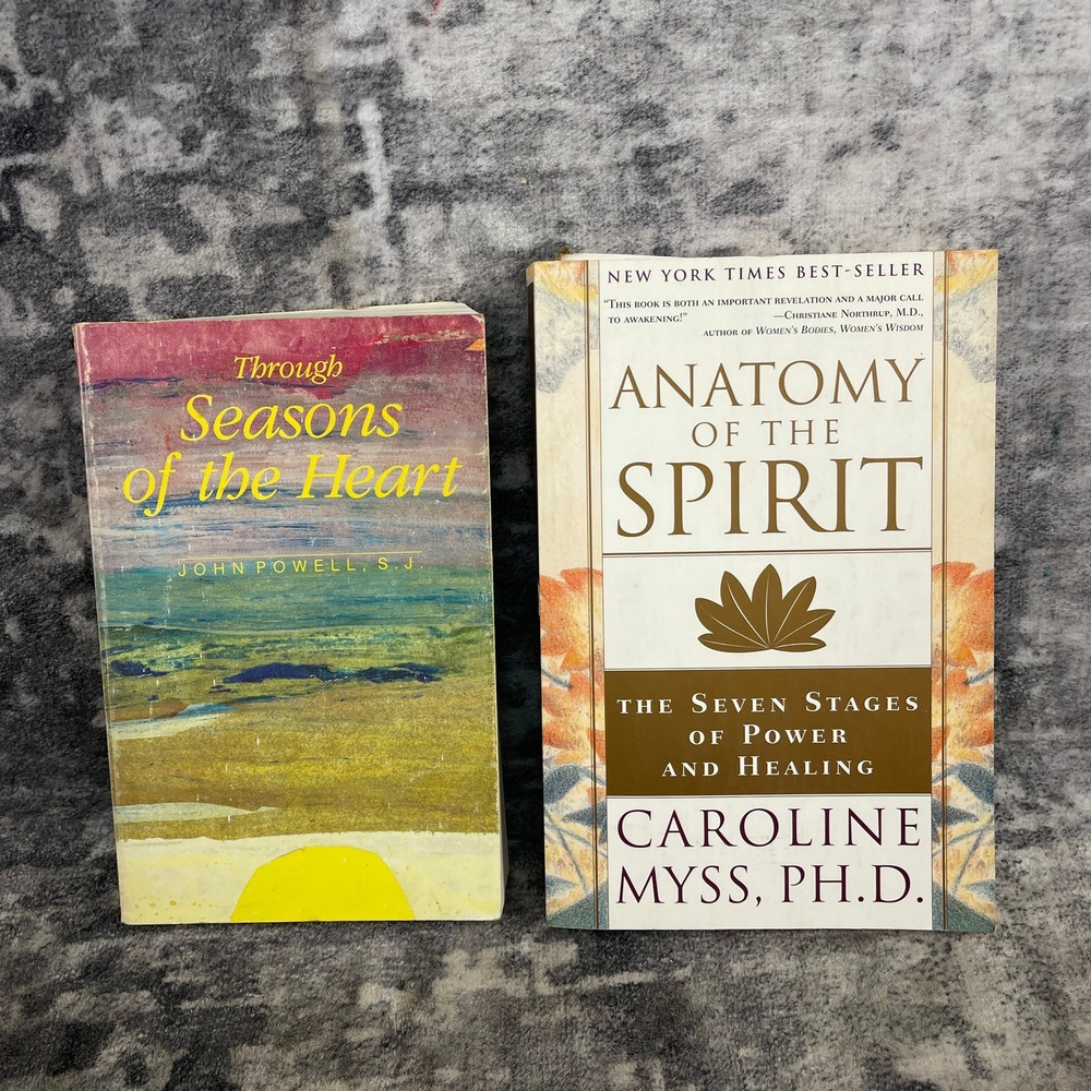 Anatomy of the Spirit Caroline Myss John‎ Powell 2 Book Lot Spirituality Healing